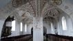 Het mooie plafond in de kerk van Fanefjord.