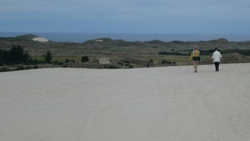 Uitzicht op de duinen naar de kust.