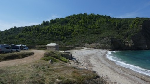 Het strand Theotokos.