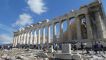 Altijd kranen en bouwstellingen bij het Parthenon.