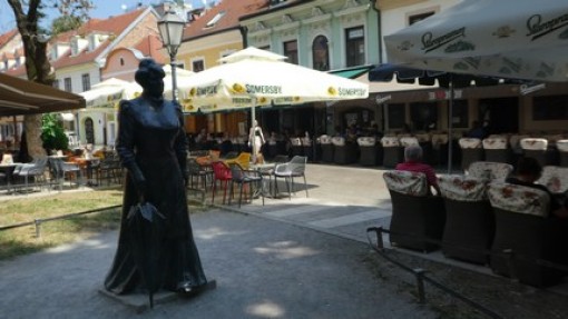 De hoofdstaat in de oude bovenstad met veel restaurants.