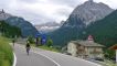 Sella Ronda Bikeday,de weg is vandaag alleen voor fietsers.