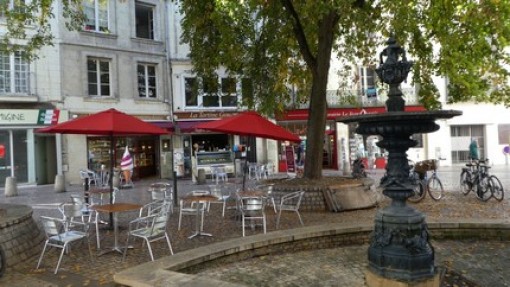 Plein in het oude centrum.