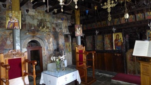 De kerk van het klooster Panagouda.