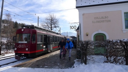 Klobenstein, eindpunt van de trein.