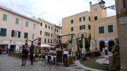 Het oude centrum van Alghero.
